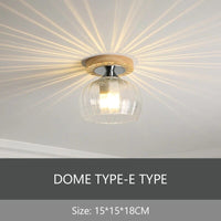 Plafonnier de Luxe Nordique en Verre et Bois Phyval | Marco Lucetti Plafond rond E / Lumière chaude