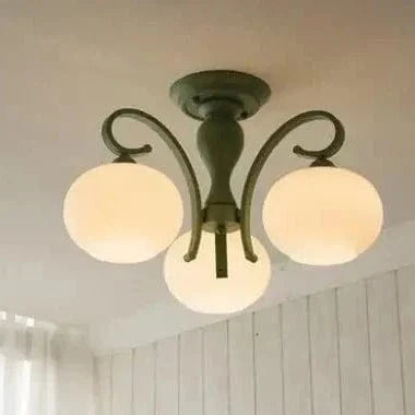 Plafonnier de salon américain inspiré de la campagne | Marco Lucetti 3 sources lumineuses / 6-10W | Blanc froid