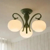 Plafonnier de salon américain inspiré de la campagne | Marco Lucetti 3 sources lumineuses / 6-10W | Blanc froid