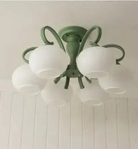 Plafonnier de salon américain inspiré de la campagne | Marco Lucetti 6 sources lumineuses / 6-10W | Blanc froid