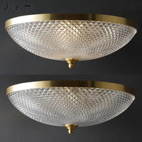 Plafonnier de style américain en cuivre et verre | Marco Lucetti