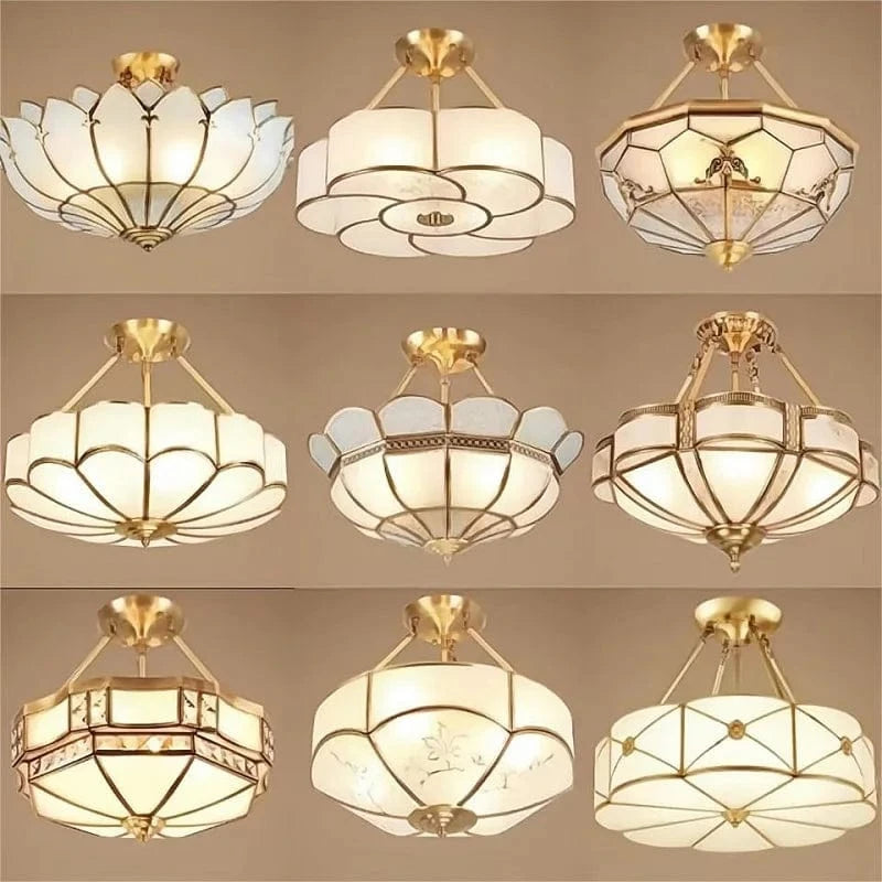 Plafonnier de Style Européen en Cuivre Pur | Marco Lucetti