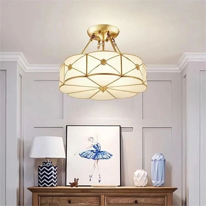 Plafonnier de Style Européen en Cuivre Pur | Marco Lucetti