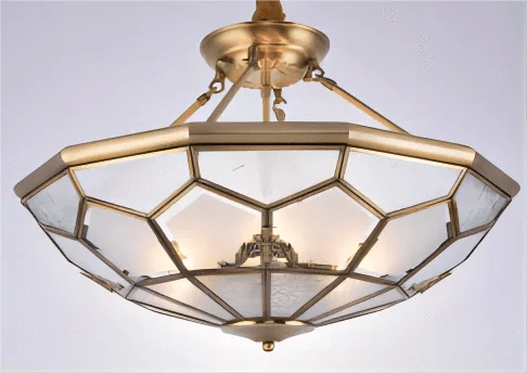 Plafonnier de Style Européen en Cuivre Pur | Marco Lucetti D / L / Changeable