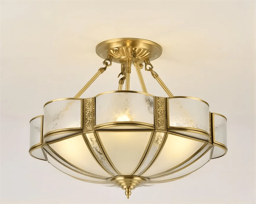 Plafonnier de Style Européen en Cuivre Pur | Marco Lucetti Q / L / Changeable