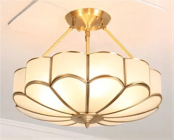 Plafonnier de Style Européen en Cuivre Pur | Marco Lucetti T / L / Changeable