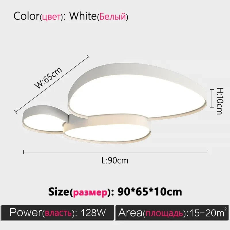 Plafonnier Décoratif LED Noir et Blanc | Marco Lucetti Blanc L / Blanc chaud (3000k)