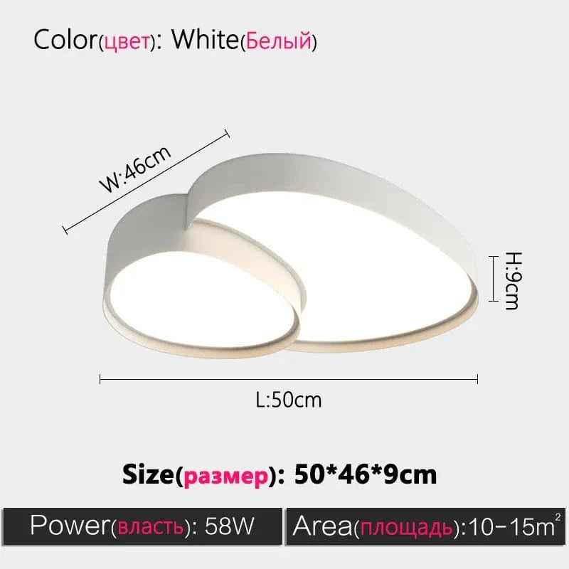 Plafonnier Décoratif LED Noir et Blanc | Marco Lucetti Blanc M / Blanc chaud (3000k)