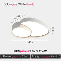 Plafonnier Décoratif LED Noir et Blanc | Marco Lucetti Blanc S / Blanc chaud (3000k)