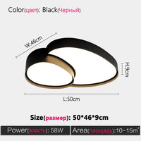 Plafonnier Décoratif LED Noir et Blanc | Marco Lucetti Noir M / Blanc chaud (3000k)