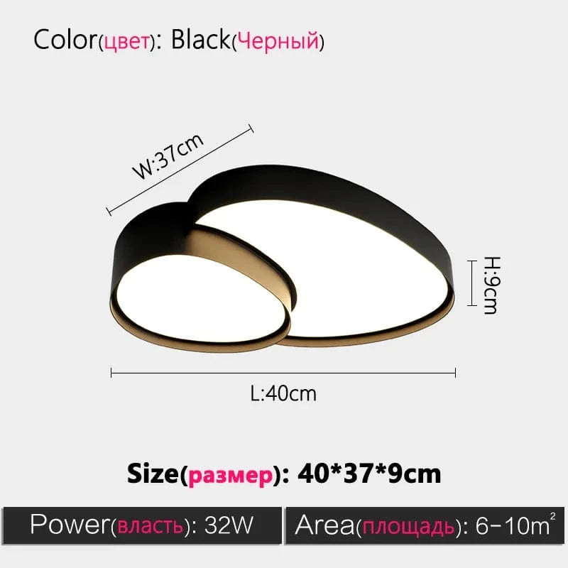 Plafonnier Décoratif LED Noir et Blanc | Marco Lucetti Noir S / Blanc chaud (3000k)