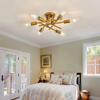 Plafonnier DEL Nordique Noir/Doré | Marco Lucetti