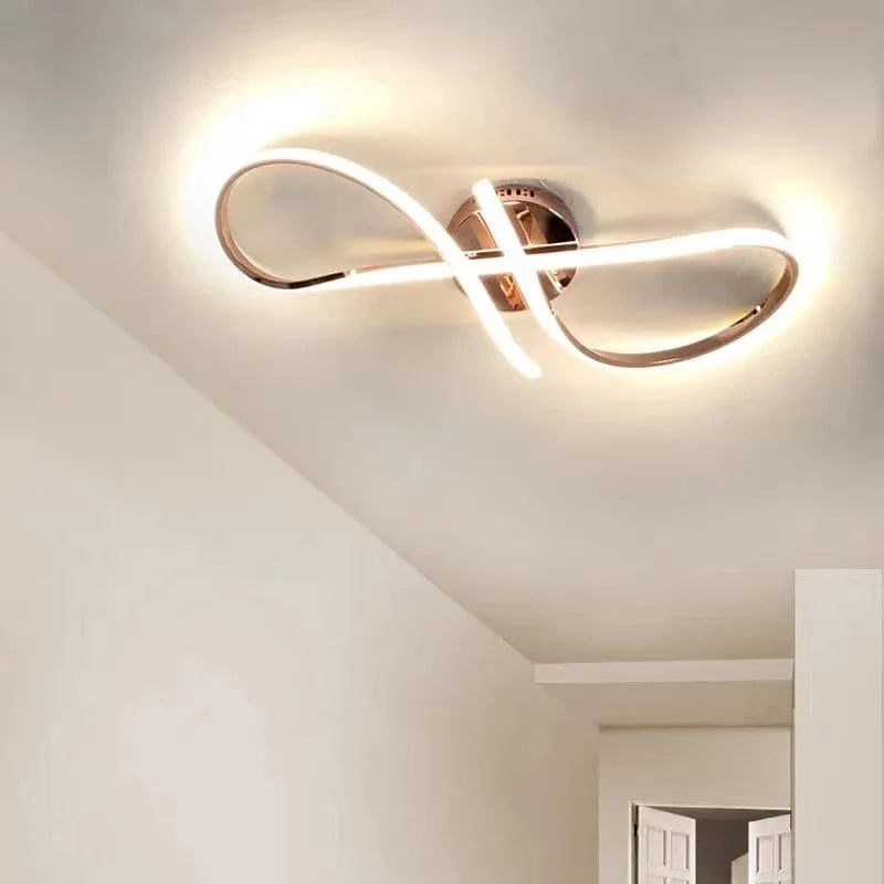Plafonnier design à LEDs pour un éclairage moderne de votre intérieur | Marco Lucetti Placage d&#39;or / 68x28cmxH12cm