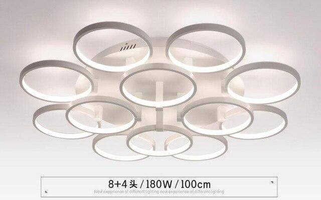 Plafonnier Design Circle Blancs | Marco Lucetti 12 cercles - 180W / Chaude