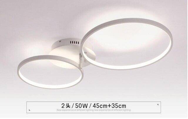 Plafonnier Design Circle Blancs | Marco Lucetti 2 cercles - 50W / Chaude