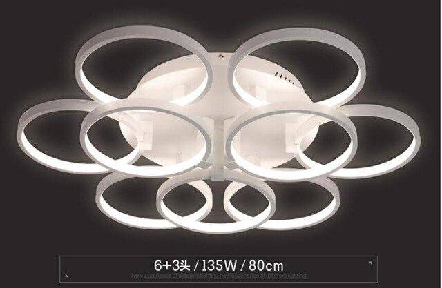 Plafonnier Design Circle Blancs | Marco Lucetti 9 cercles - 80W / Chaude
