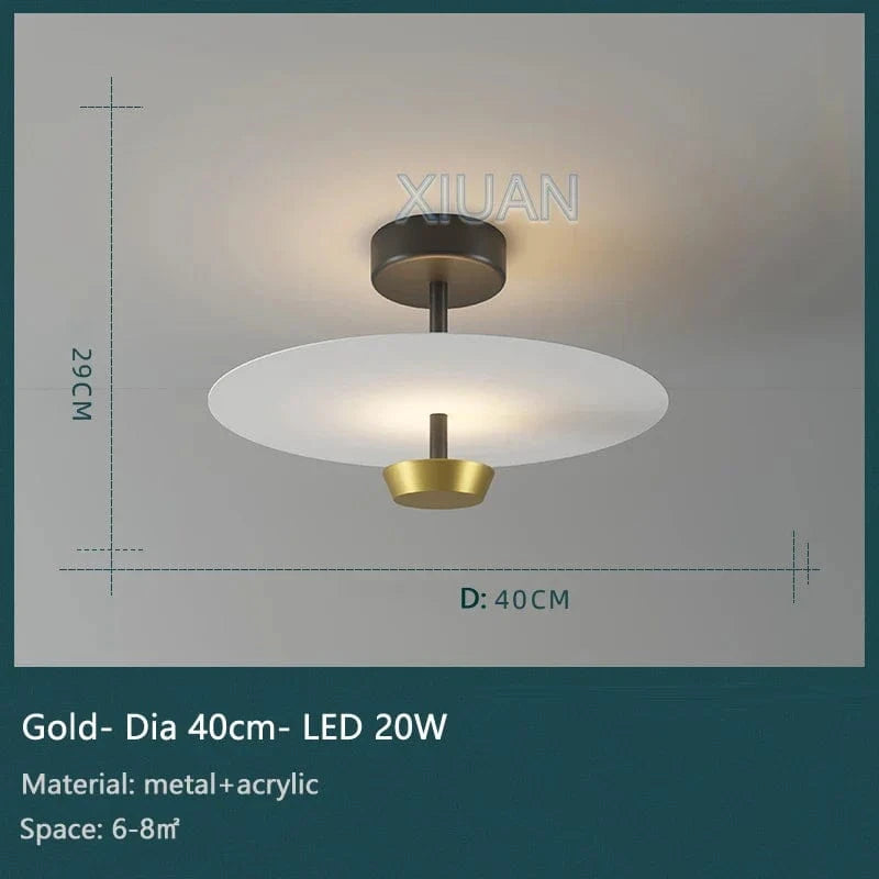 Plafonnier design élégant en métal et verre | Marco Lucetti 40 cm Or / 3 Température de couleur