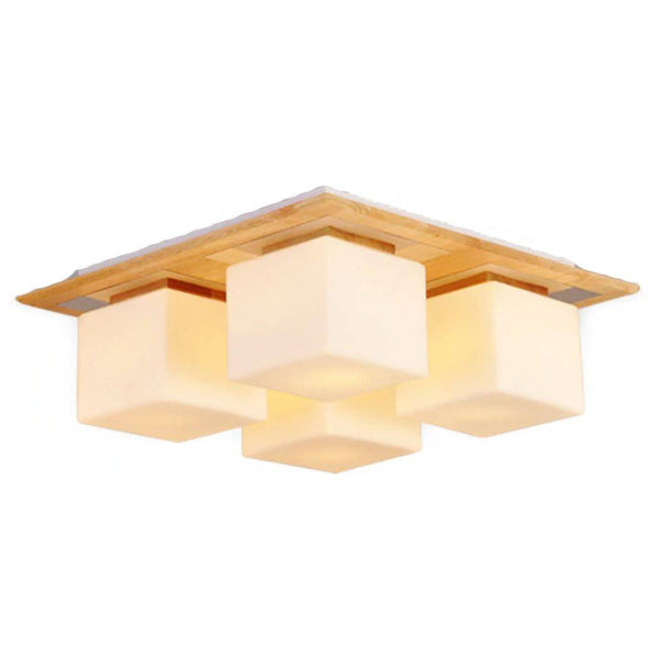 Plafonnier design en bois rectangulaire | Marco Lucetti