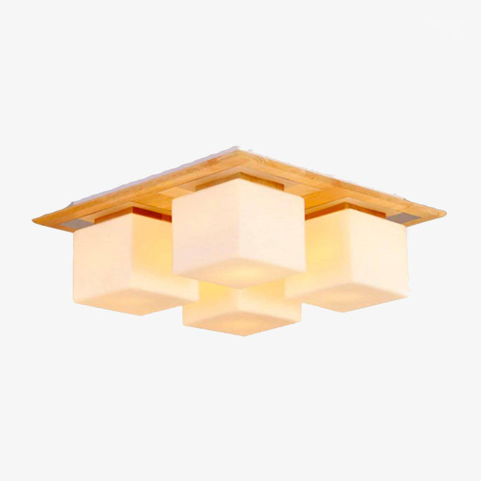 Plafonnier design en bois rectangulaire | Marco Lucetti