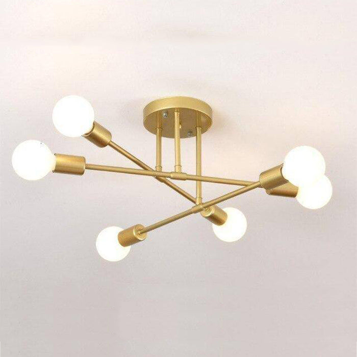 Plafonnier design métal multi-lampes Rod