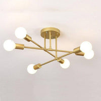 Plafonnier design métal multi-lampes Rod