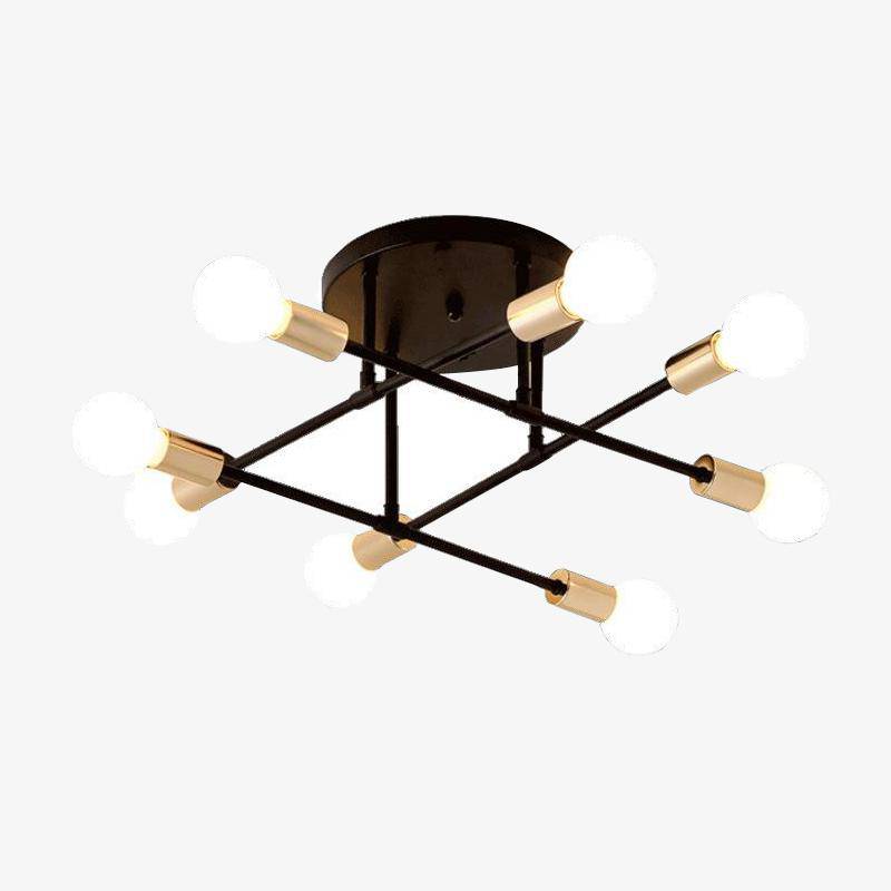 Plafonnier design métal multi-lampes Rod