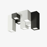 Plafonnier LED Géométrie Rectangulaire Noir et Blanc