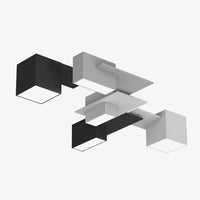 Plafonnier LED géométrique noir et blanc