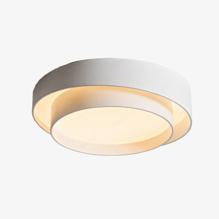 Plafonnier LED Double Abat-jour Arrondi Isaiah