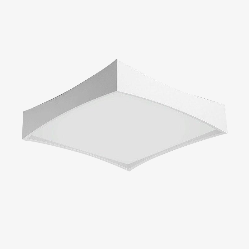 Plafonnier design LED carré blanc Bwart | Marco Lucetti