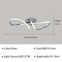 Plafonnier design LED doré chromé - Pour salon, salle à manger et chambre | Marco Lucetti