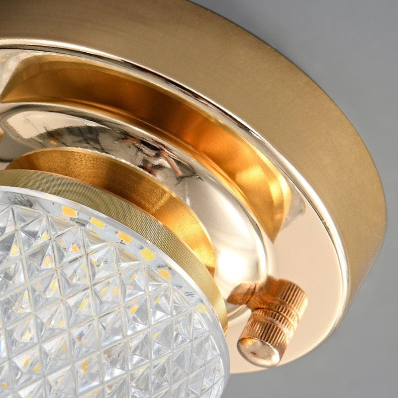 Plafonnier design LED doré en cristal Tourtelle Gold | Marco Lucetti