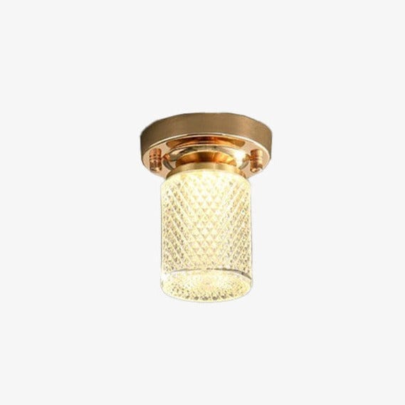 Plafonnier design LED doré en cristal Tourtelle Gold | Marco Lucetti