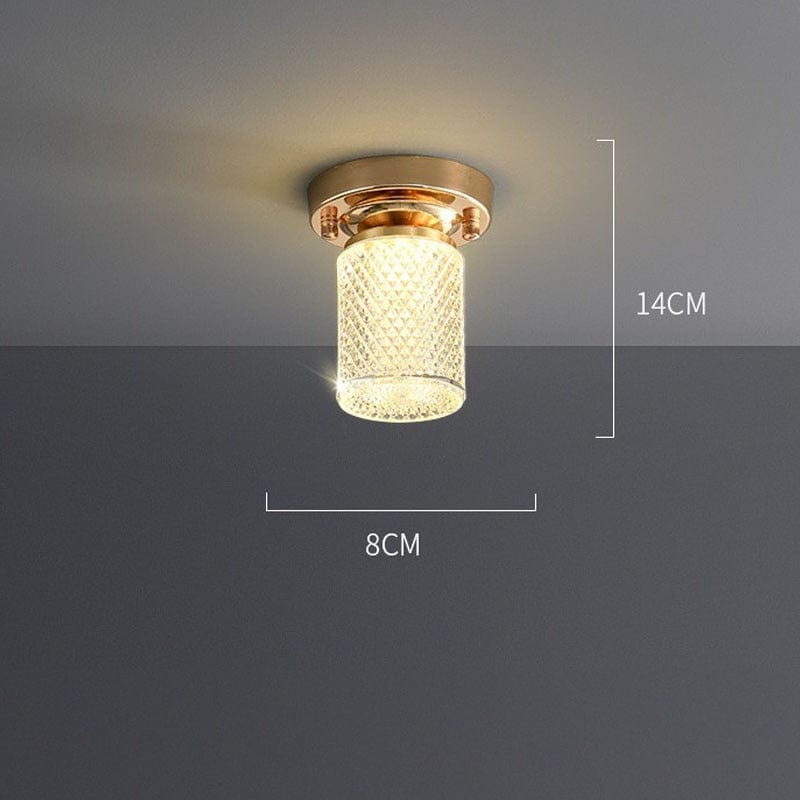 Plafonnier design LED doré en cristal Tourtelle Gold | Marco Lucetti A / Chaude