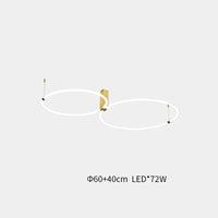 Plafonnier design LED en acrylique - Éclairage 360° | Marco Lucetti Diamètre 60 cm plus 40 cm / Lumière chaude