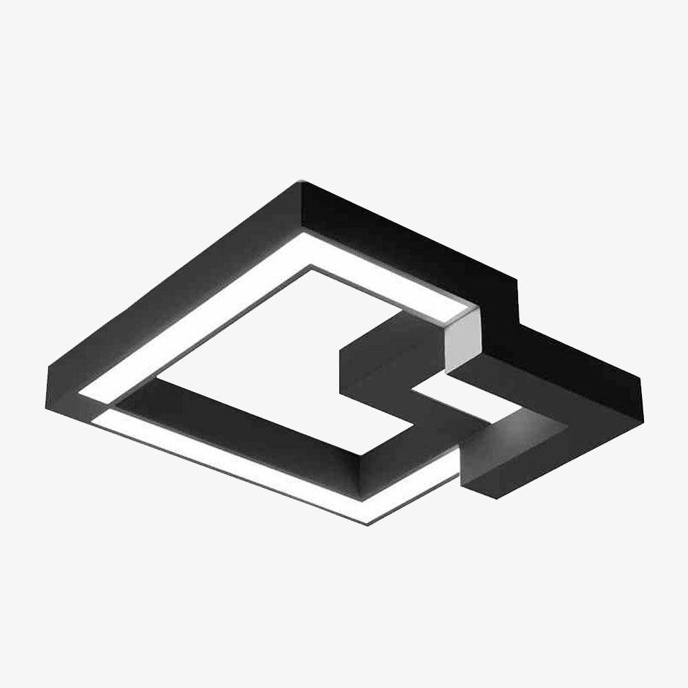 Plafonnier LED GEO noir/blanc (différentes tailles)