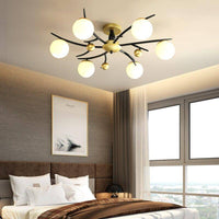 Plafonnier design LED "Lumina" - Métal & Boules en Verre | Marco Lucetti