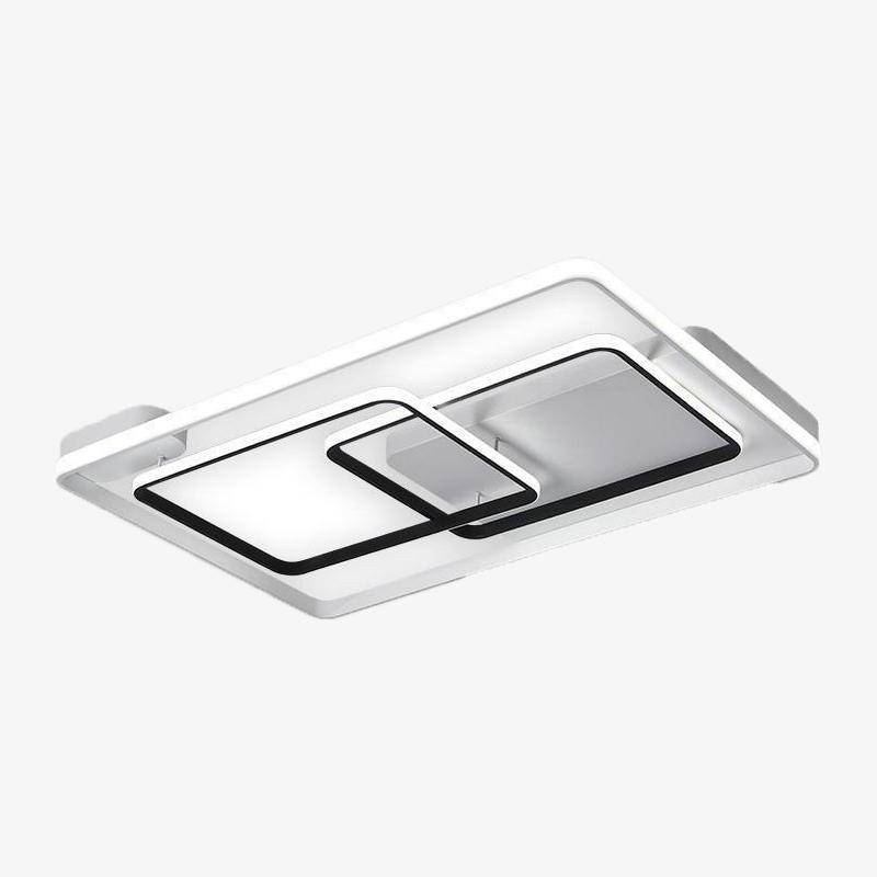Plafonnier LED design rectangles noir et blanc - Bwart