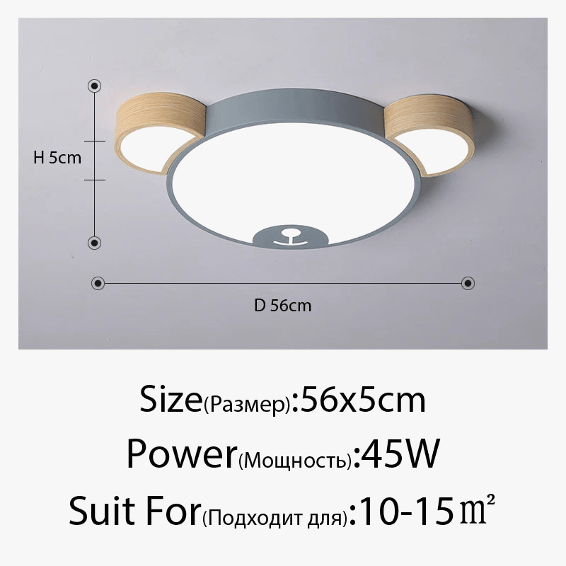 Plafonnier design moderne en forme d'ours en bois LED | Marco Lucetti