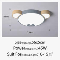 Plafonnier design moderne en forme d'ours en bois LED | Marco Lucetti