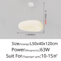 Plafonnier design moderne - Ensemble de lampes minimaliste | Marco Lucetti Blanc L50x40cm 63W 1 / 3 couleurs sans télécommande