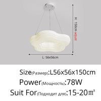 Plafonnier design moderne - Ensemble de lampes minimaliste | Marco Lucetti DY-6230 L56x56cm 78W / 3 couleurs sans télécommande