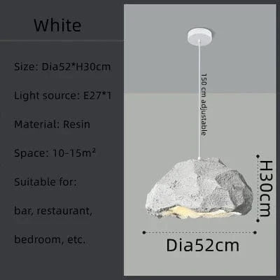 Plafonnier Design Nordique pour Restaurant Salon en Résine - Style Nostalgique Handmade | Marco Lucetti Blanc / Blanc froid