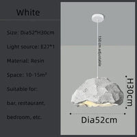 Plafonnier Design Nordique pour Restaurant Salon en Résine - Style Nostalgique Handmade | Marco Lucetti Blanc / Blanc froid