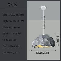 Plafonnier Design Nordique pour Restaurant Salon en Résine - Style Nostalgique Handmade | Marco Lucetti Gris / Blanc froid