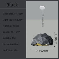 Plafonnier Design Nordique pour Restaurant Salon en Résine - Style Nostalgique Handmade | Marco Lucetti Noir / Blanc froid