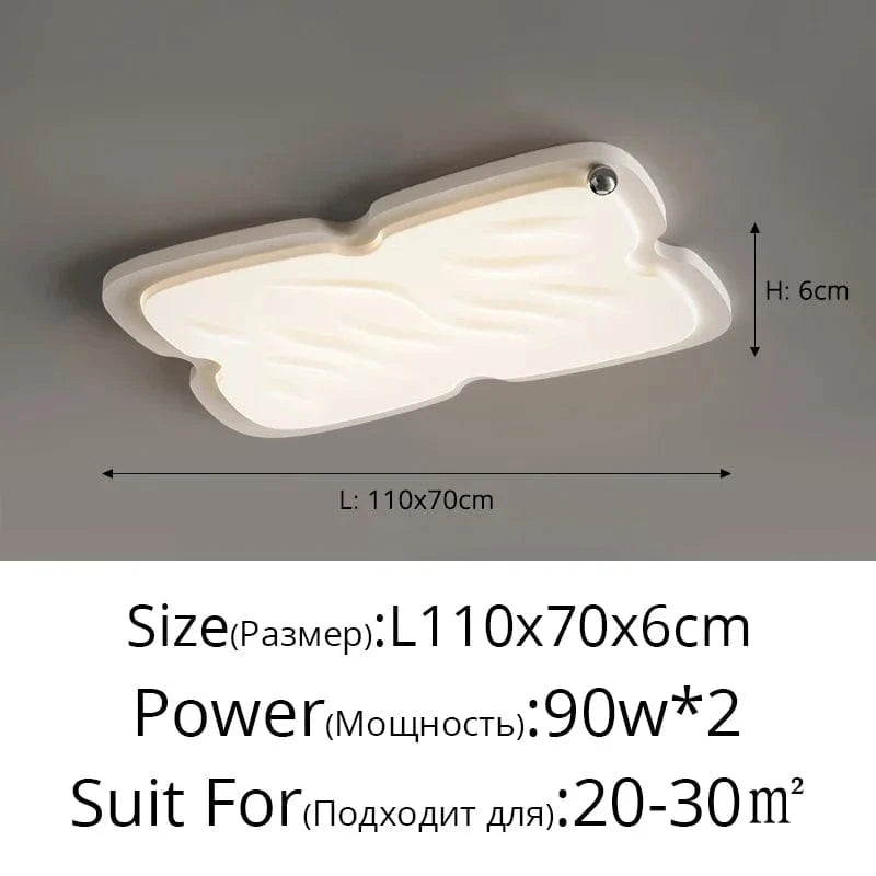 Plafonnier design pour éclairer et décorer votrе intérieur | Marco Lucetti ABlanc 110X70CM 90W / 3 couleurs sans télécommande