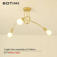 Plafonnier doré CrossBranch. | Marco Lucetti 3 lampes