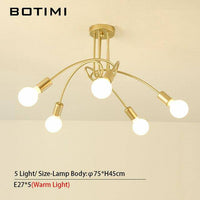 Plafonnier doré CrossBranch. | Marco Lucetti 5 lampes