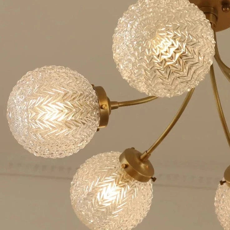 Plafonnier doré de luxe avec boules - Style américain | Marco Lucetti